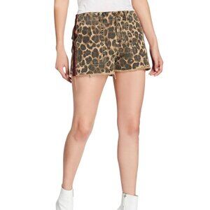 Pam & Gela Tan & Red Leopard Jean Shorts | Perfect for Outdoor Fun